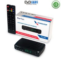 Эфирный цифровой HD ресивер BarTon TH-562 DVB-T2 - вид 1 миниатюра