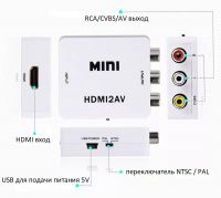 Видео конвертер mini с HDMI в 3RCA - вид 3 миниатюра